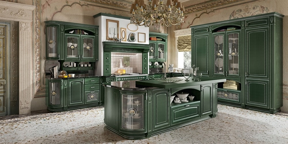 Gold Elite Konyhagarnitúra zöld színben