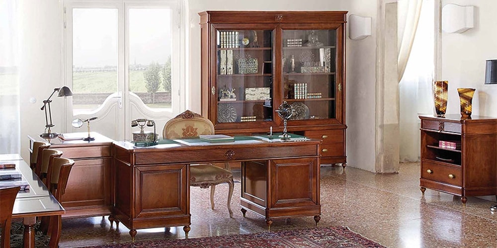 Bourbon Dolgozószoba: íróasztal+könyves szekrény