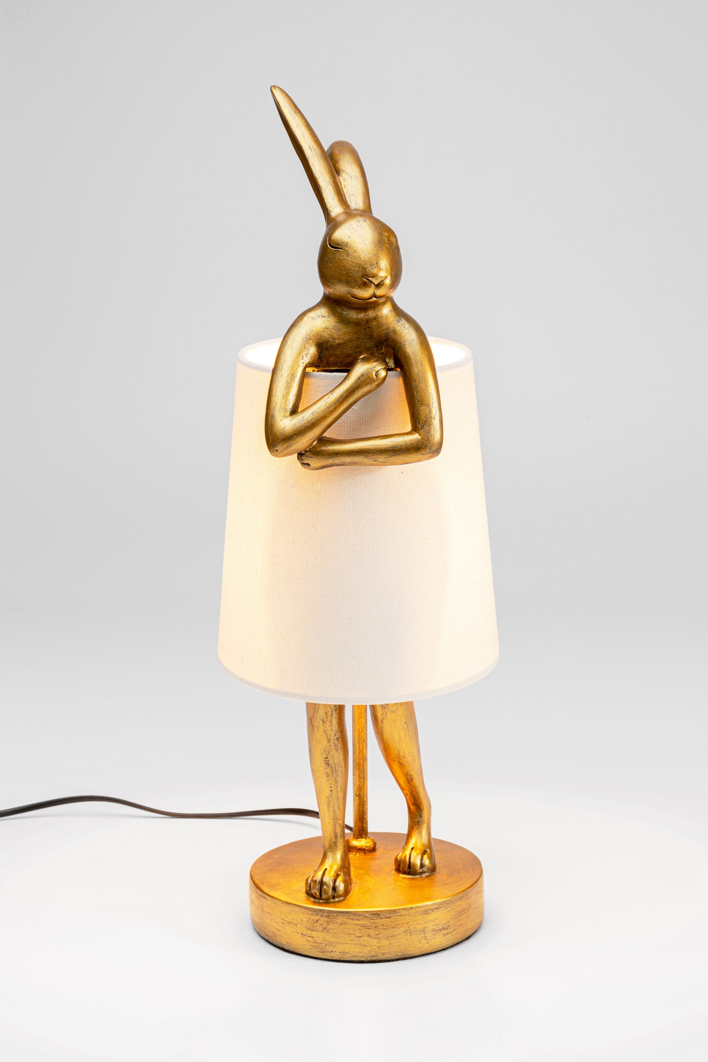Arany/Fehér Nyuszis Asztali Lámpa 50Cm