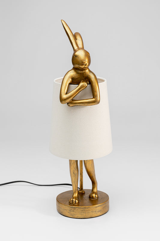 Arany/Fehér Nyuszis Asztali Lámpa 50Cm