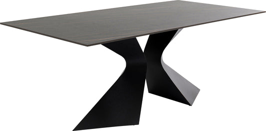 Fekete Kerámia Gloria Kültéri Asztal 180x90cm