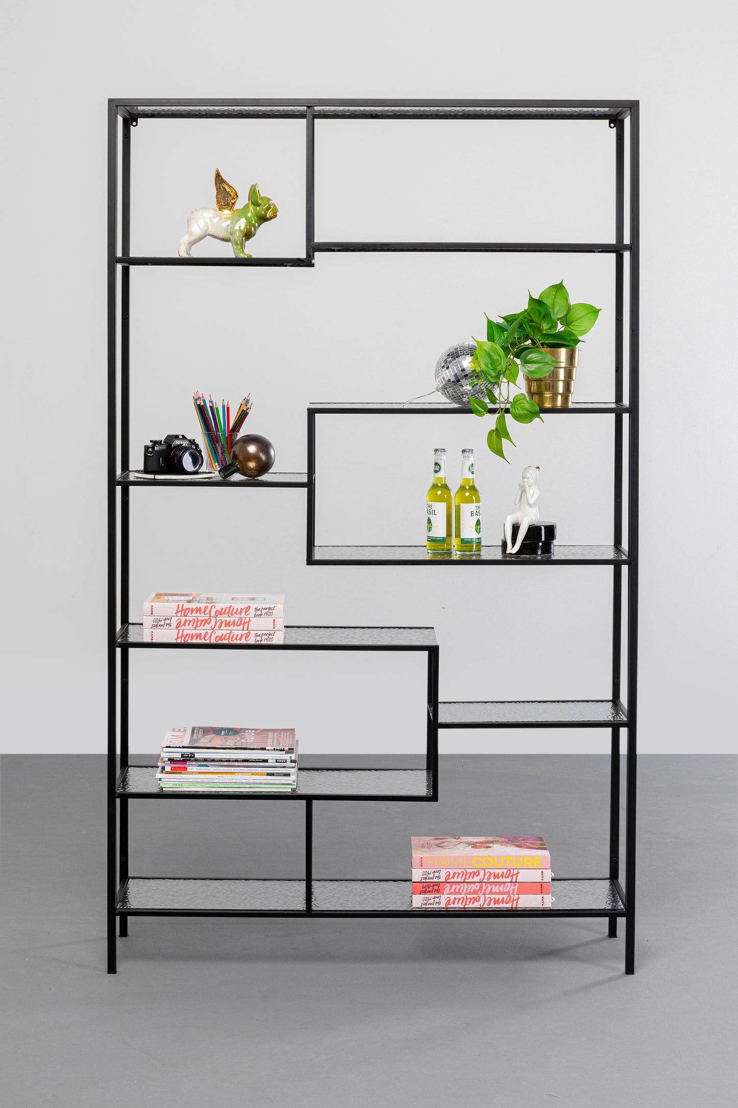 Fekete Loft Bubble Polc 115x195cm