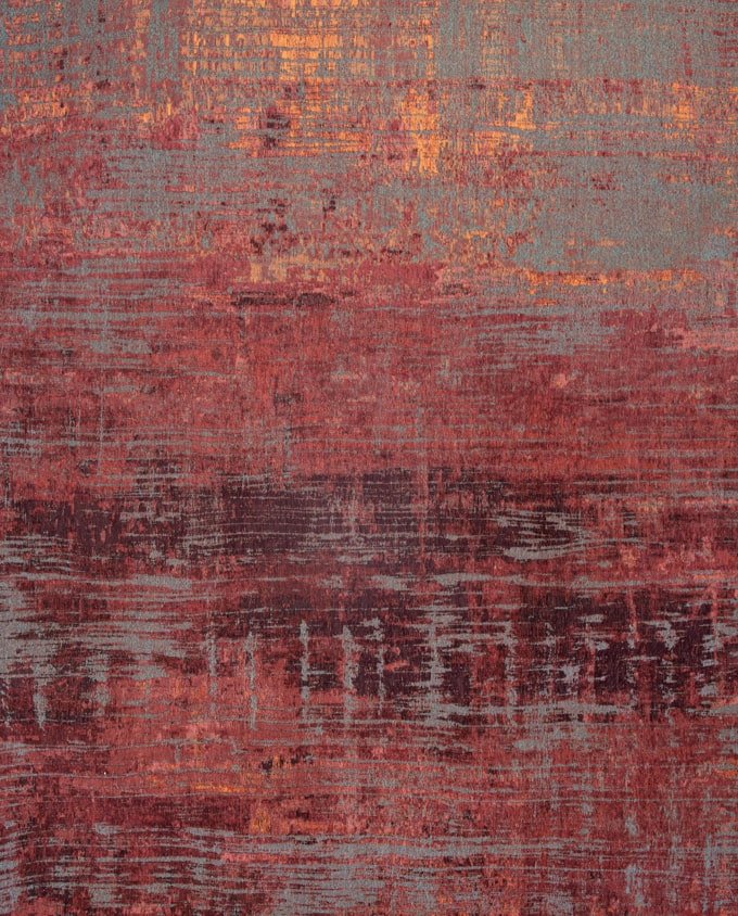 Louis De Poortere Streaks 9125 nassau red vintage gépi készítésű, síkszövött szőnyeg